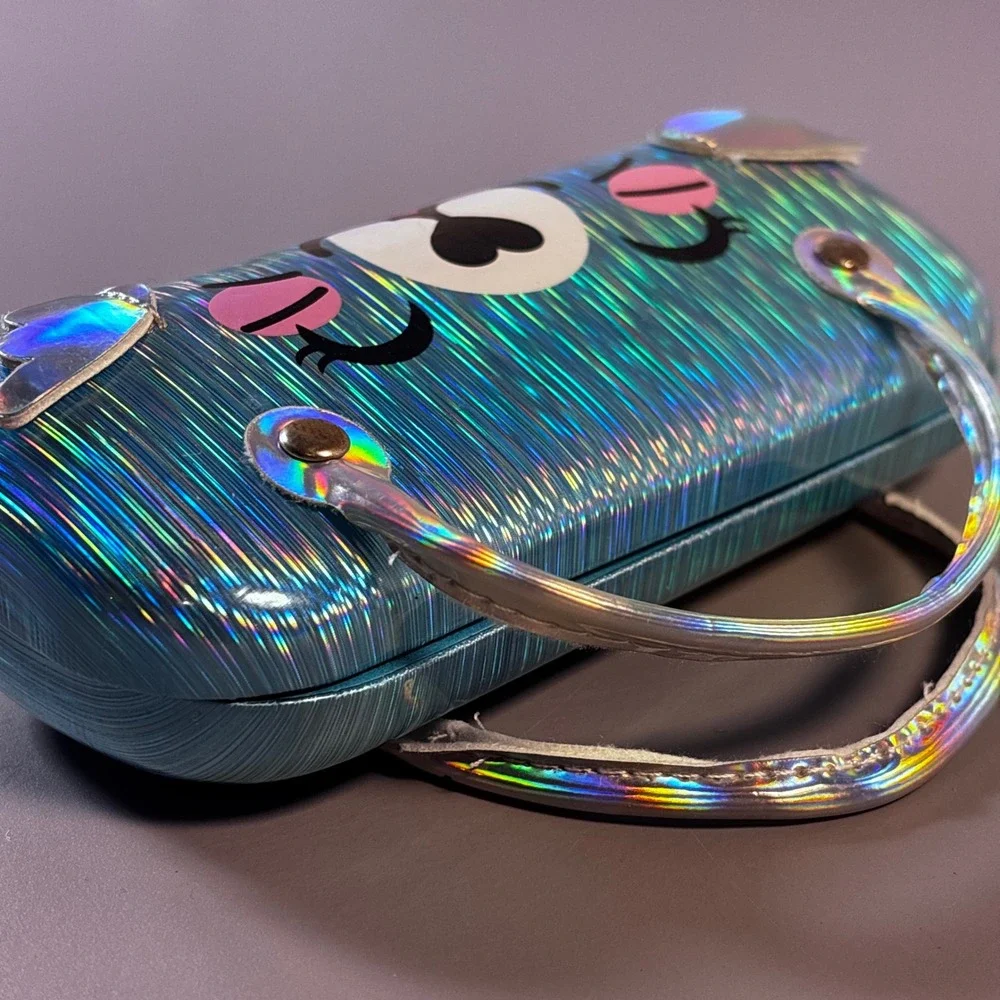 Holographic Puppy Hard Eyeglasses Case Cute Kids‎ Sunglasses Holder